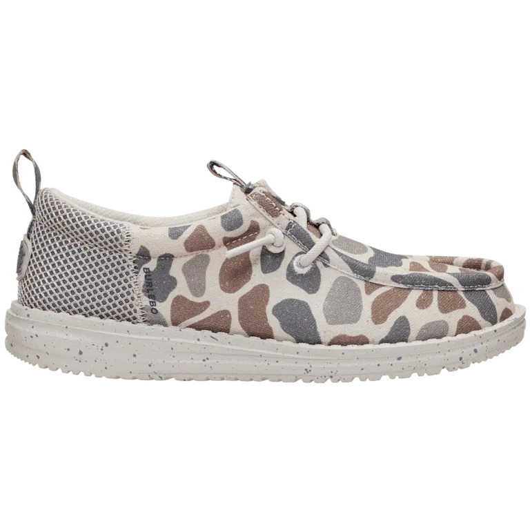 HEYDUDE X BURLEBO Wally Funk Youth Deer Camo
